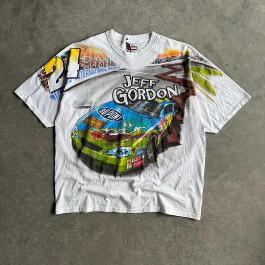 Vintage Jeff Gordon Bugs Bunny Chase Authentics AOP Tee