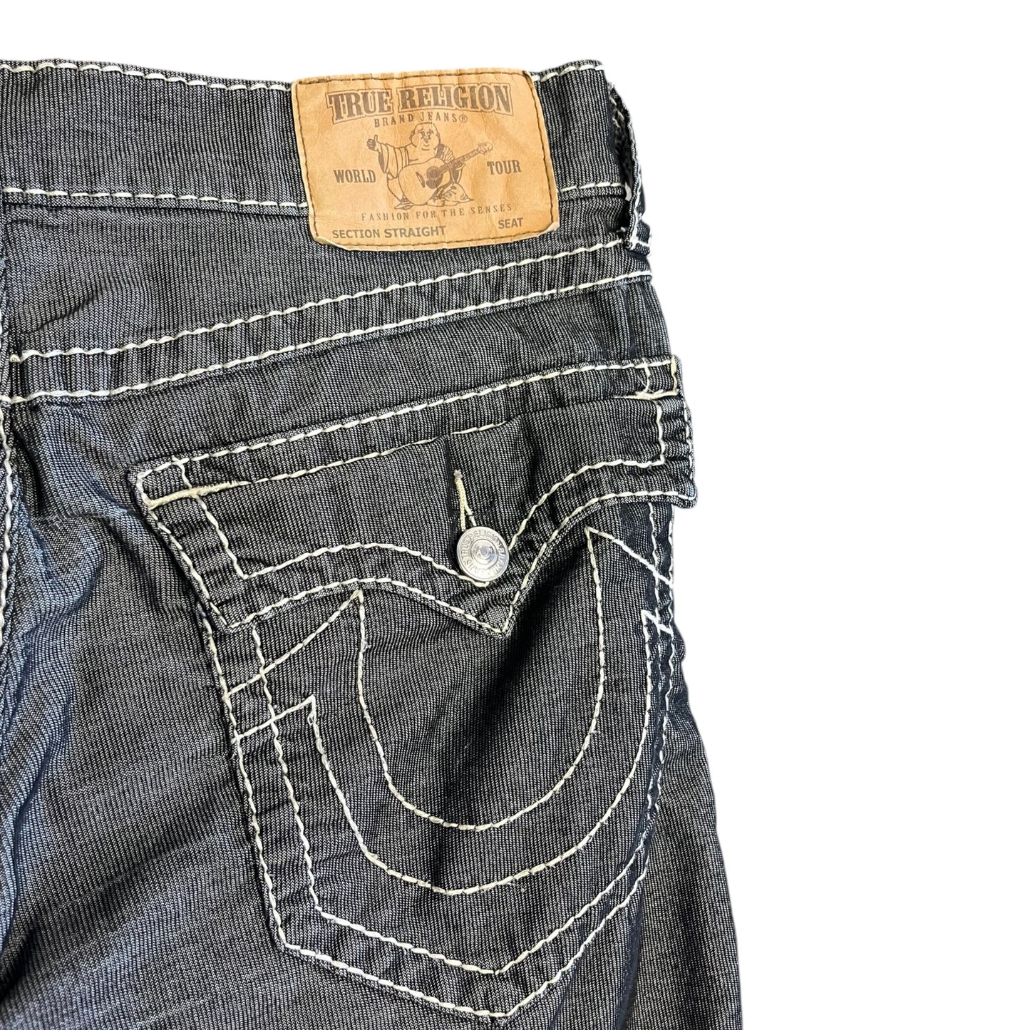 True Religion Straight Leg 3M Reflective Jeans