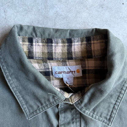 Carhartt Plaid Lined Green Chore Shirt