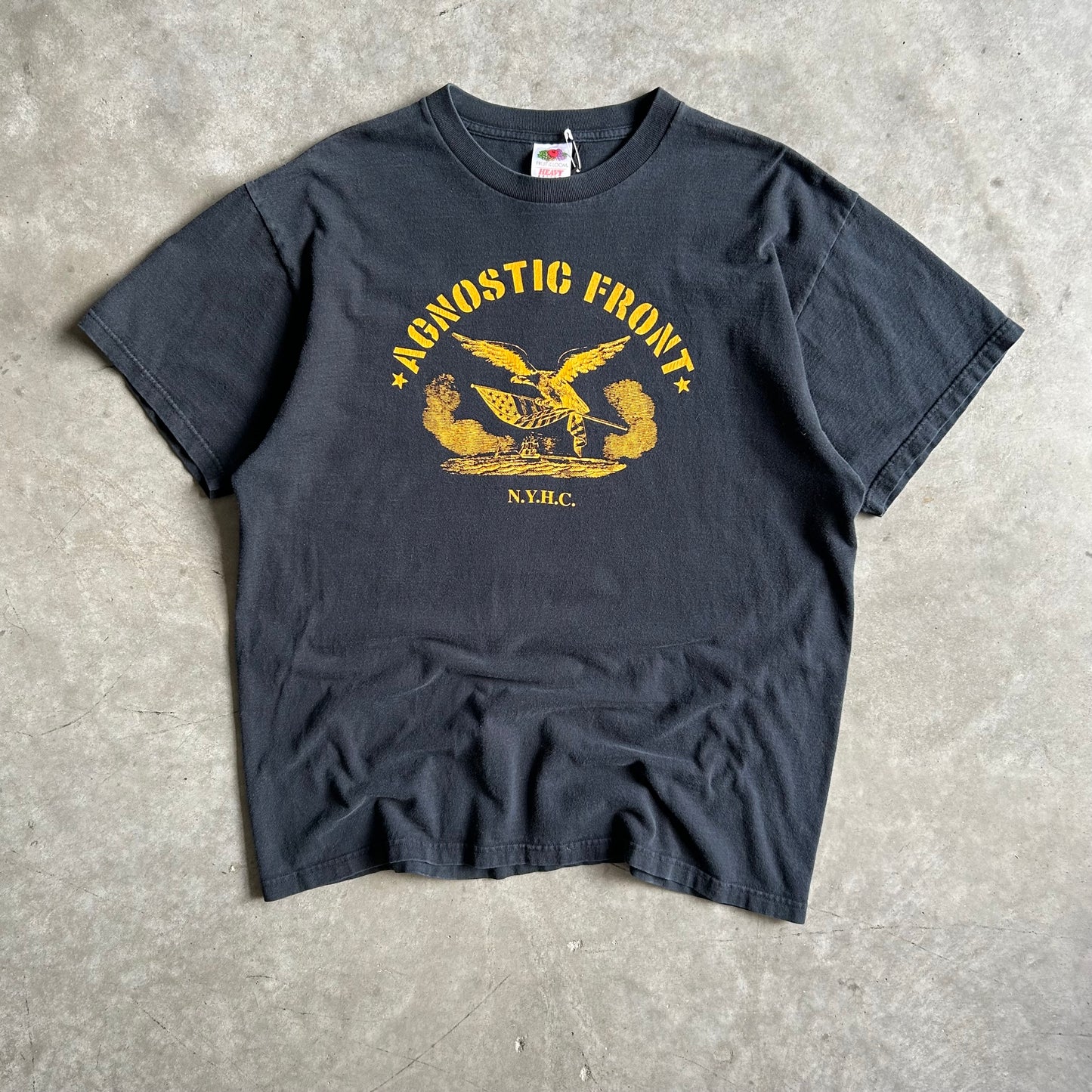Vintage Agnostic Front NYHC Band Eagle & Flag Tee