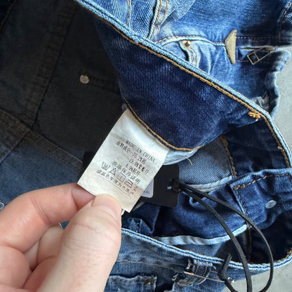Y2K Women’s No ID Distressed Blue Denim Shorts