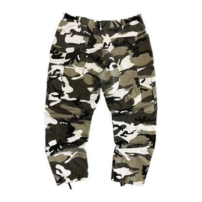 Black & White Snow Camo Surplus Cargo Pants