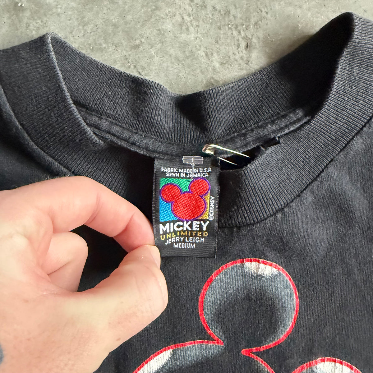 Vintage Mickey Red & Black Shadow Boxy Tee