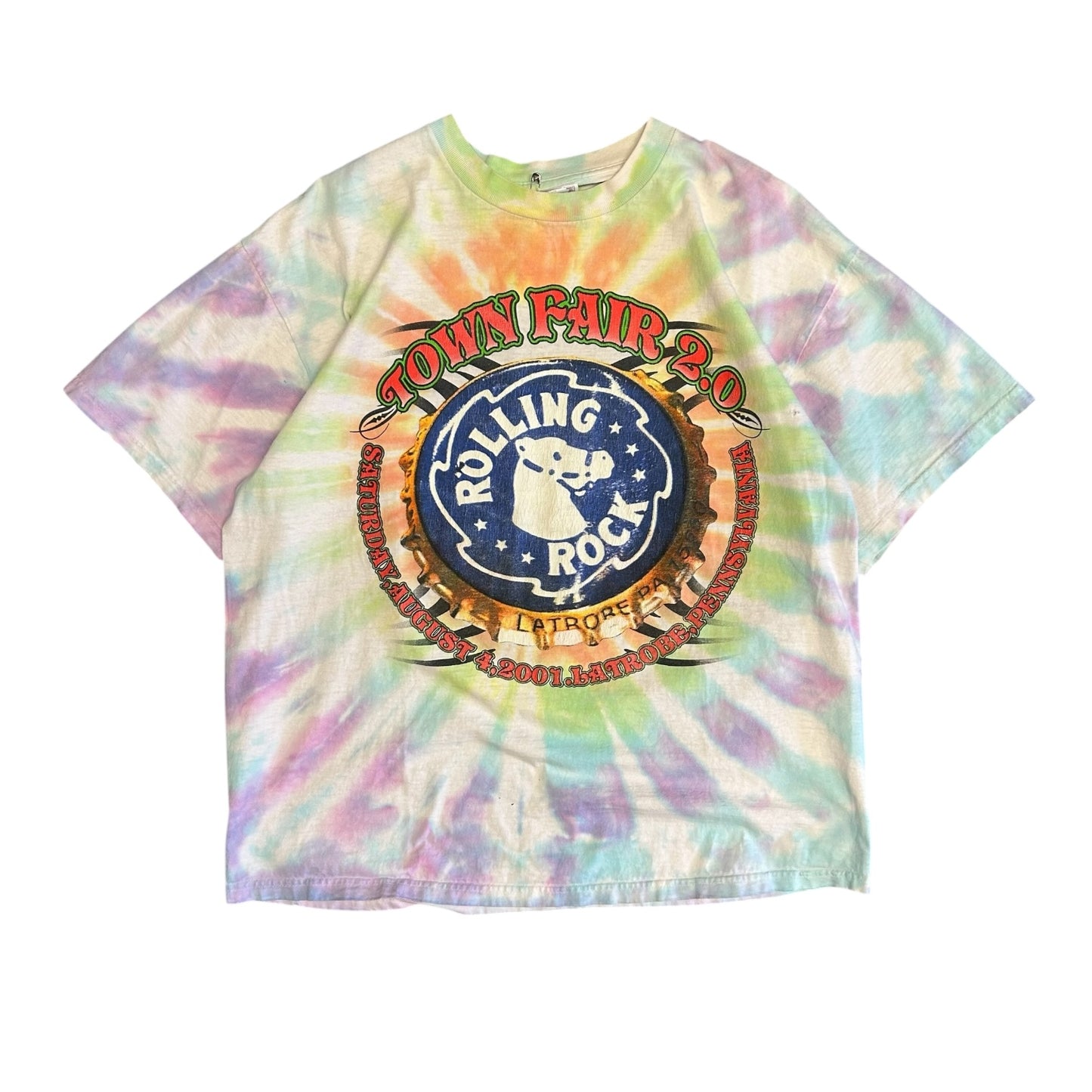 Vintage ‘01 Rolling Rock Town Fair 2.0 Festival T Shirt
