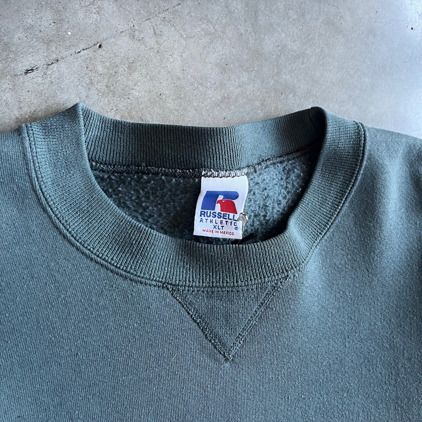Vintage Pine Forest Slate Green Russell Athletic Sweatshirt