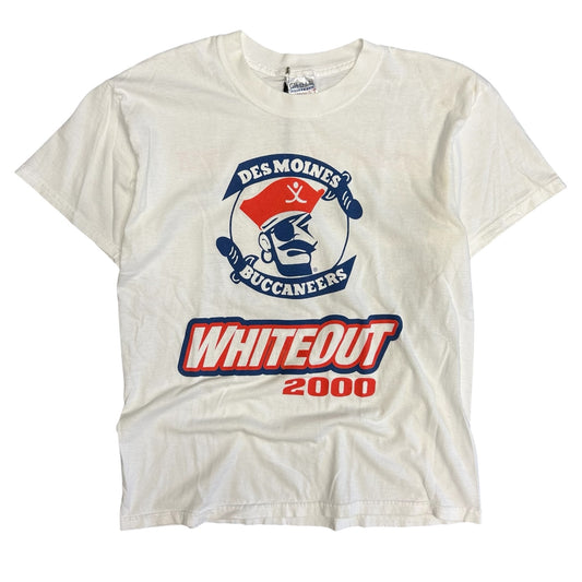 Y2K Des Moines Buccaneers 2000 “Whiteout” Tee