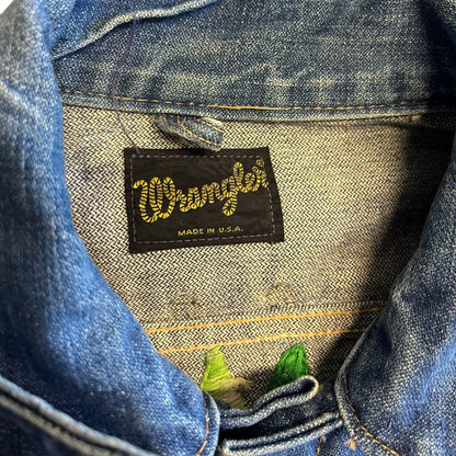 Vintage Wrangler Studded Denim Jacket with Dragon Embroidery