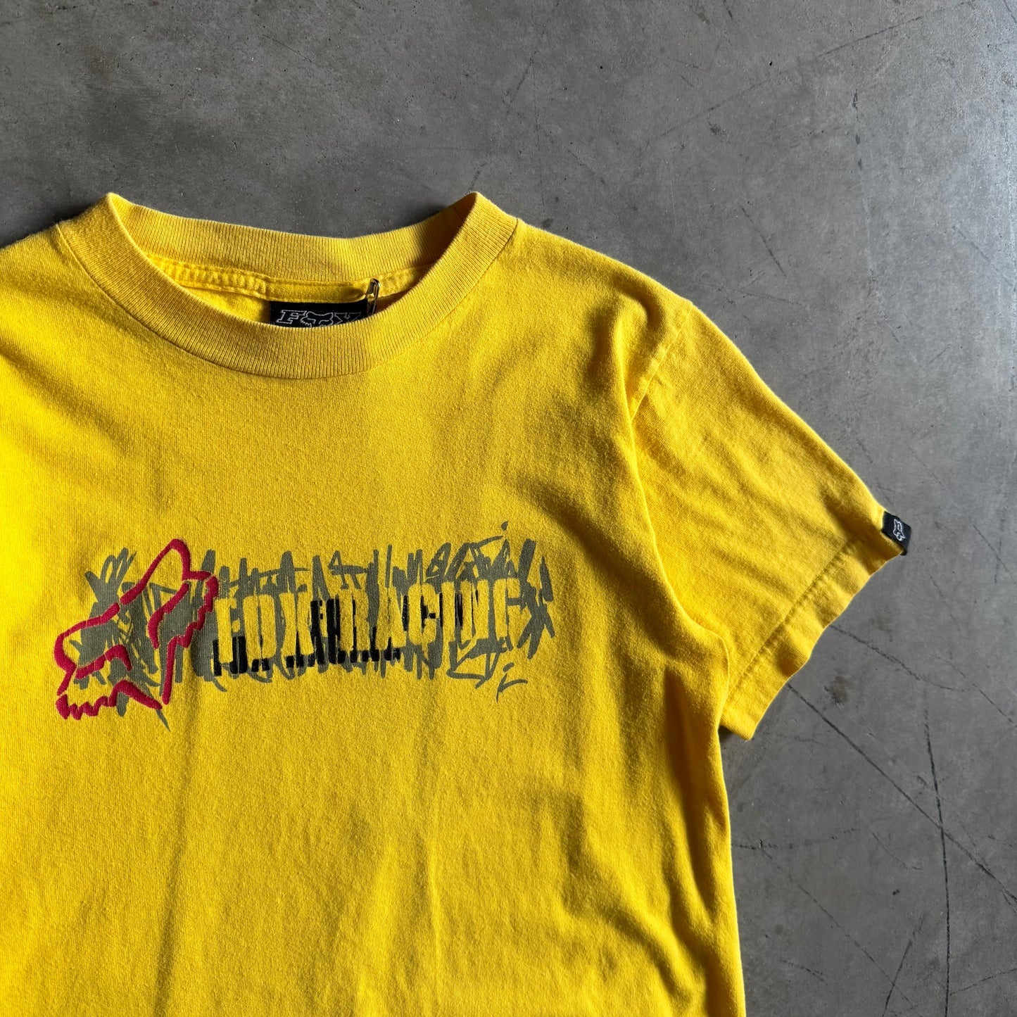 Y2K Fox Racing Shoulder Logo Tee