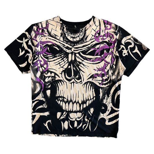 Affliction Tribal & Skull AOP T Shirt