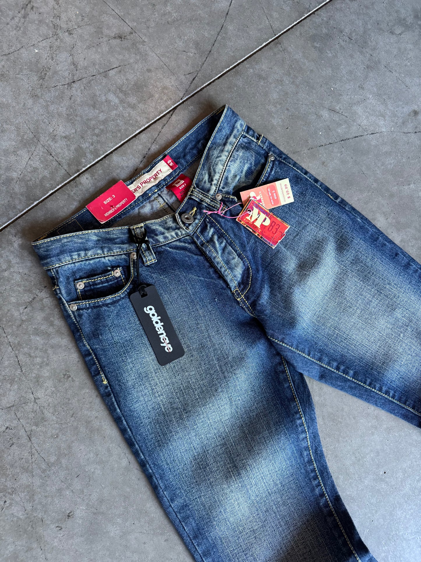 Women’s Y2K Deadstock Members Property Lowrise Flare Jeans
