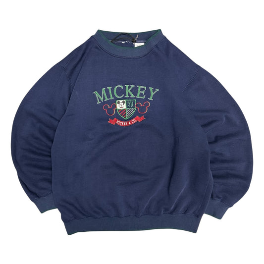 Vintage Navy Mickey & Co Mickey Crest Sweatshirt