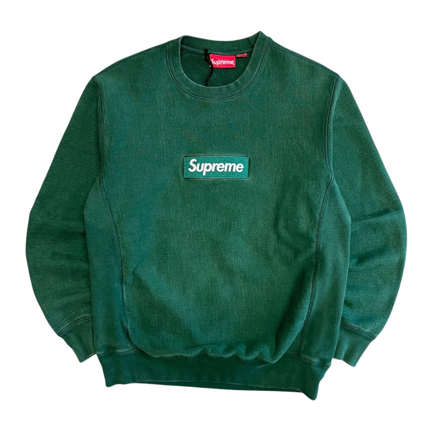 FW18 Supreme Dark Green Box Logo Crewneck