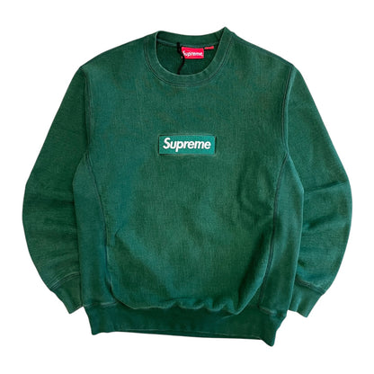 FW18 Supreme Dark Green Box Logo Crewneck