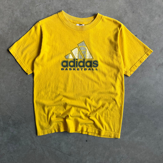 Y2K Adidas Yellow Basketball T Shirt