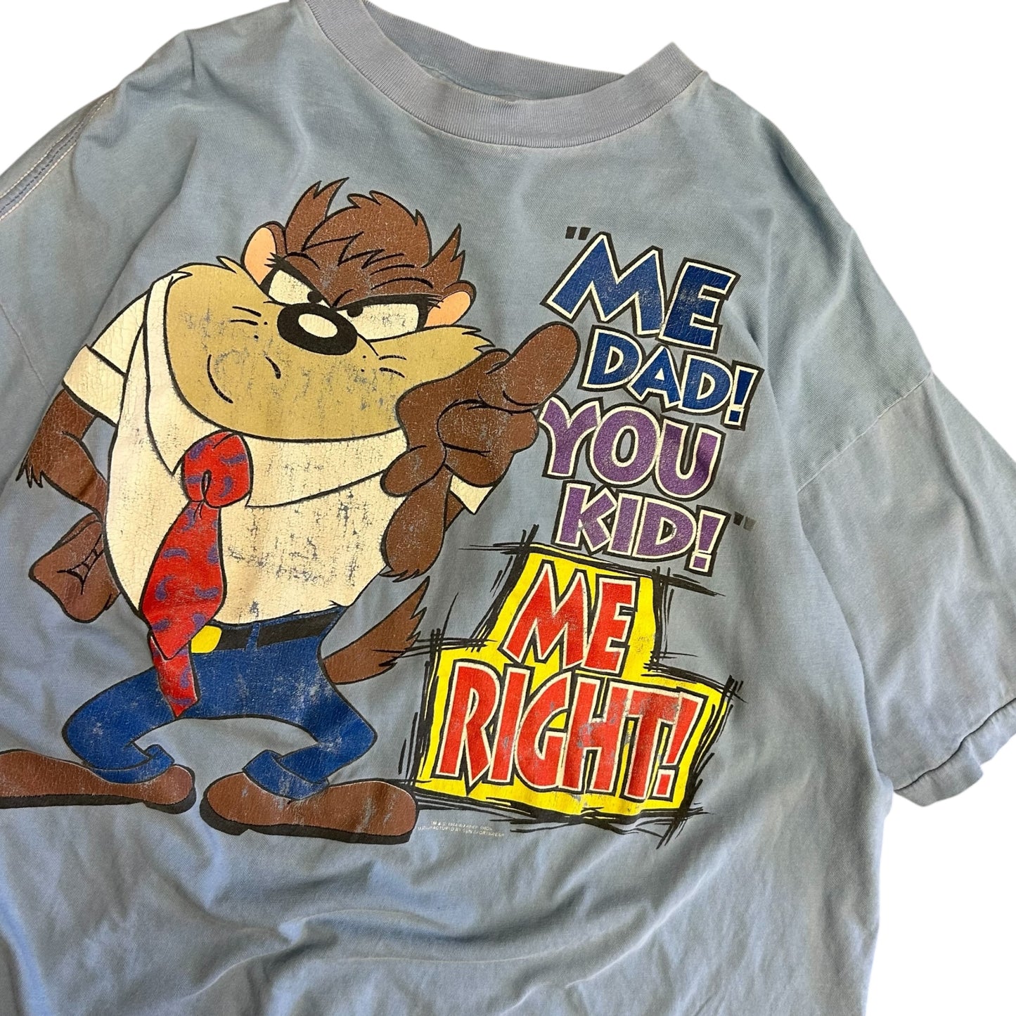 Vintage Taz “Me Dad! You Kid! Me Right!” Tee