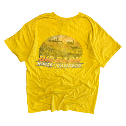 Y2K Work Sucks Yellow Harley Davidson Tee