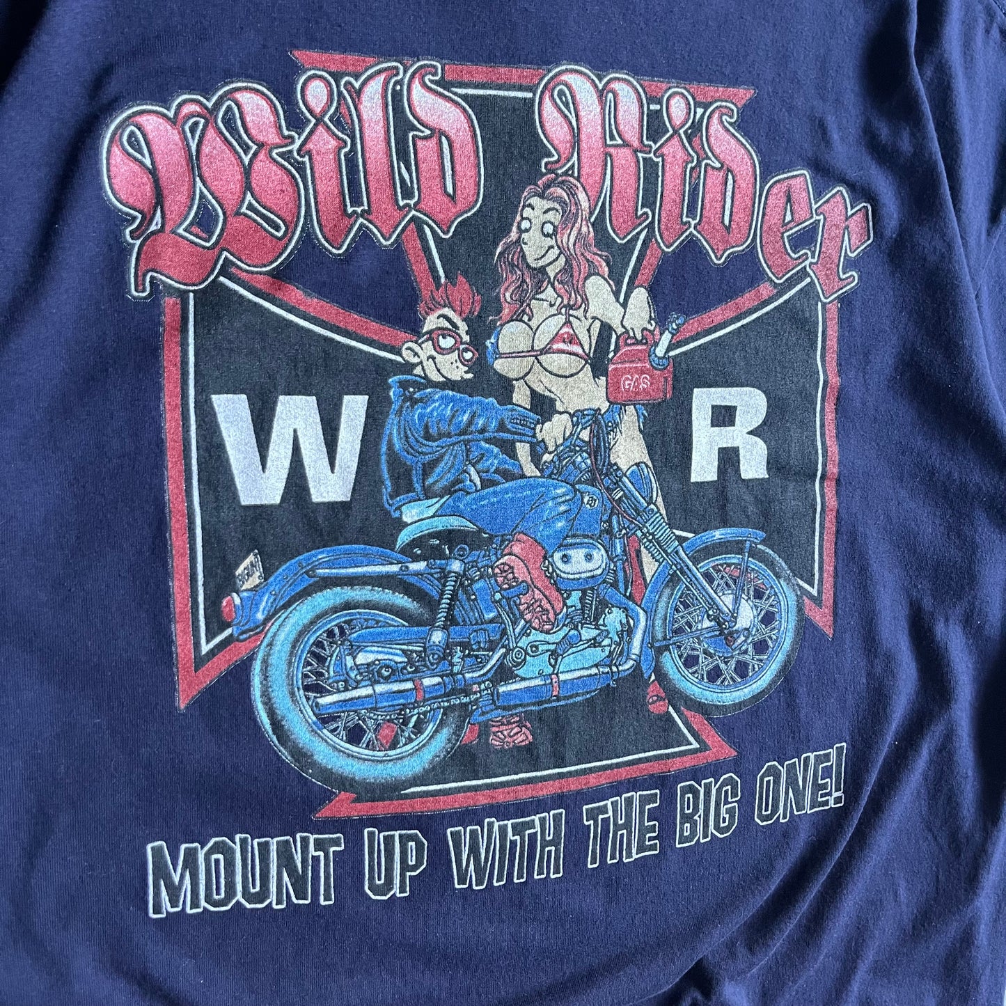 Vintage Wild Rider “Mount Up..” Comedy Motorcycle Tee
