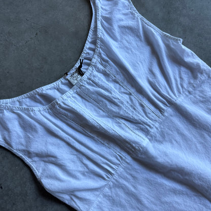Women’s 90s Margaret O’Leary White Boho Peasant Tank