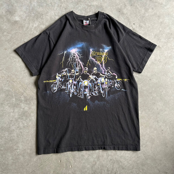 Vintage Sturgis ‘93 Biker Gang Lightning T Shirt