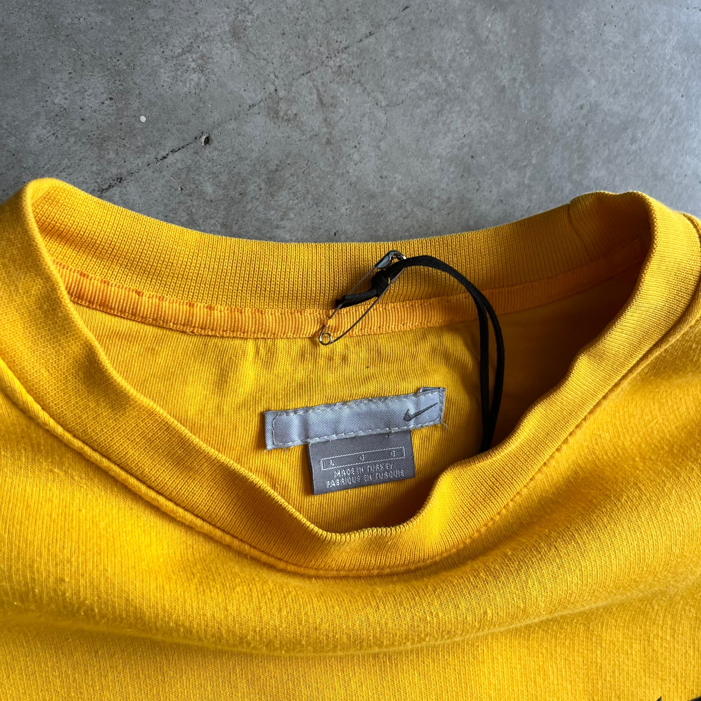 Y2K Nike Yellow Mini Swoosh Sweatshirt