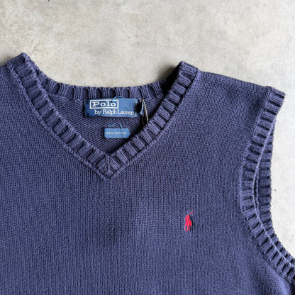 Vintage Polo Navy Blue Sweater Vest