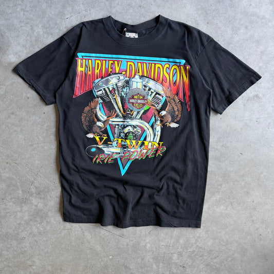 Vintage Jamaica Harley Davidson V-Twin Engine ‘Irie Power’ Tee