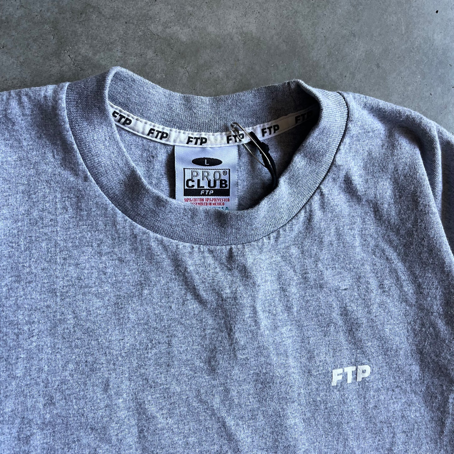 FTP Pro Club Corner Logo Gray Tee