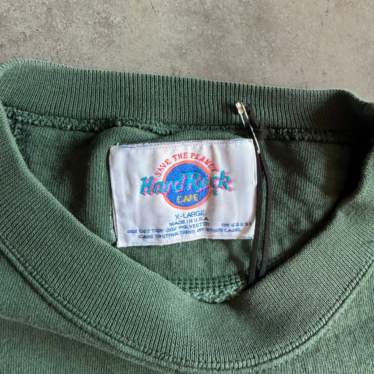 Y2K Hard Rock Cafe Las Vegas Location Green Sweatshirt