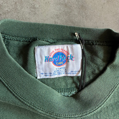 Y2K Hard Rock Cafe Las Vegas Location Green Sweatshirt