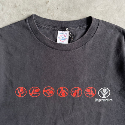 Vintage Jägermeister Orange and White Logo T Shirt