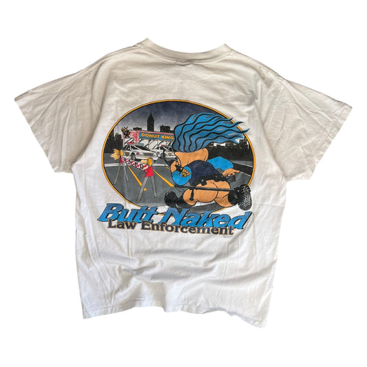 Vintage Butt Naked Law Enforcement Troll Kids Tee