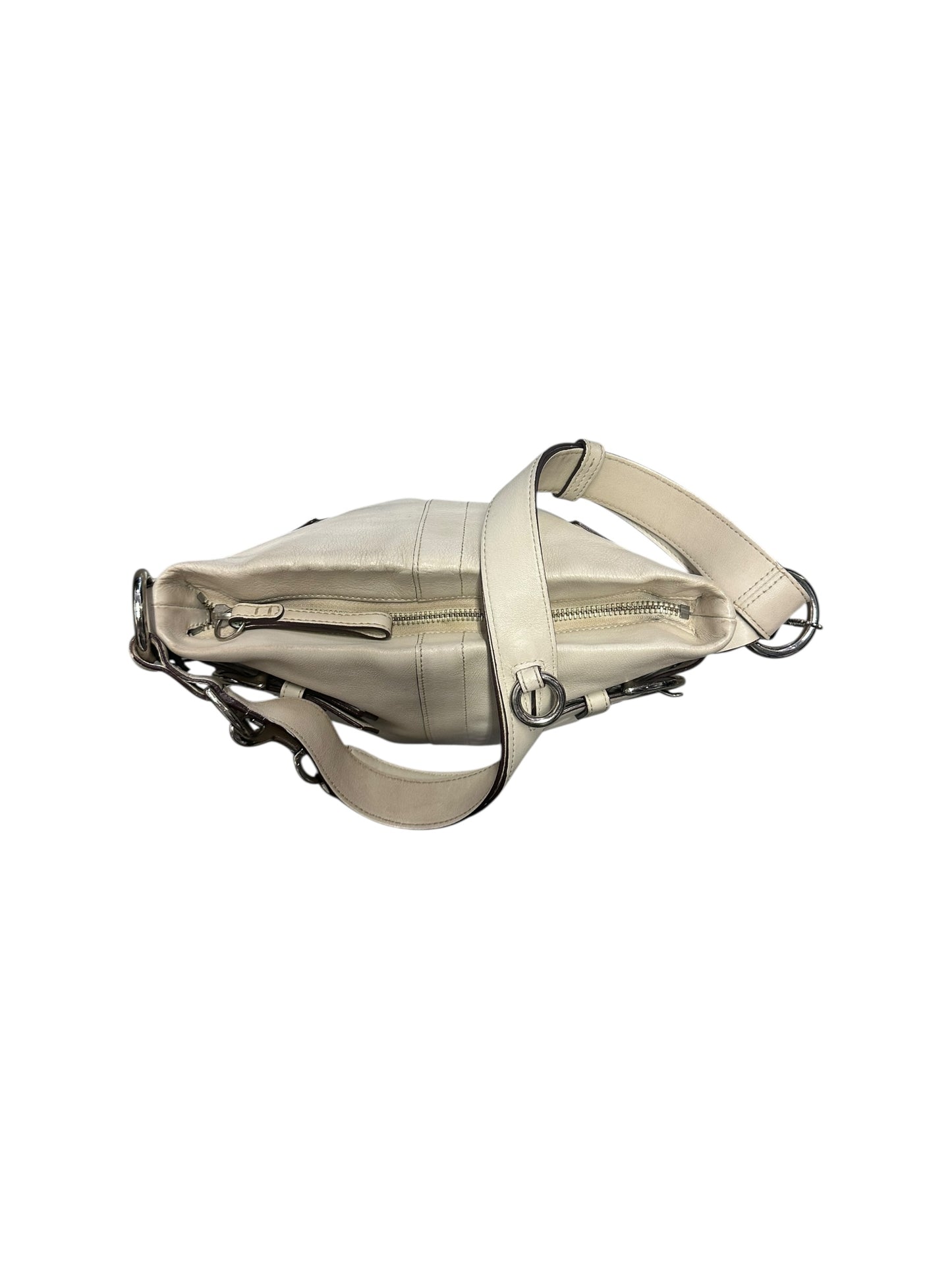 Coach Y2K White Leather Soho Buckle Bag