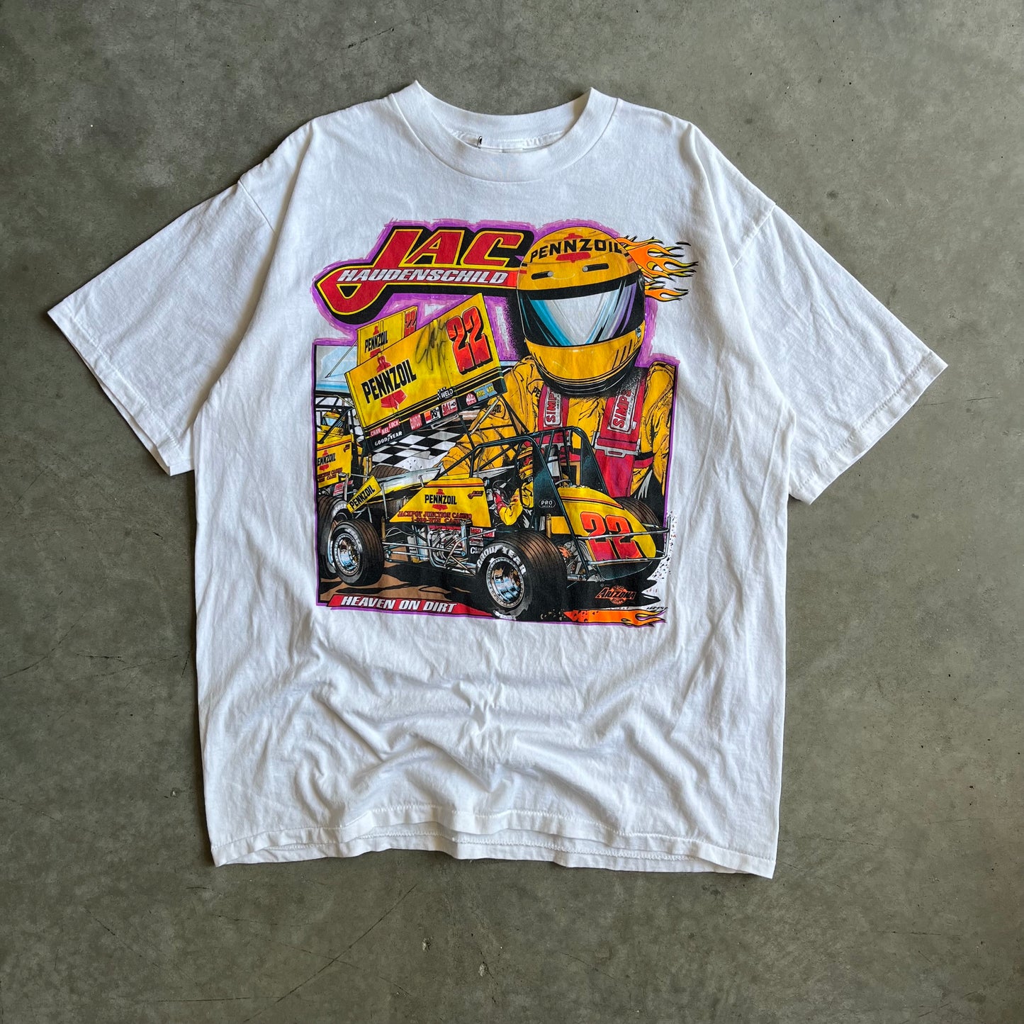 Vintage Jac Haudenschild Pennzoil Dirt Racing Tee