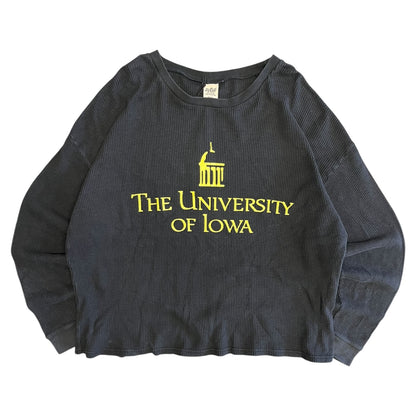 Y2K University Of Iowa Black Thermal Shirt