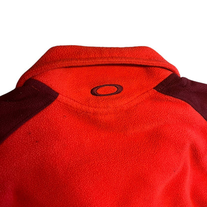 Y2K Oakley Orange/Burgundy Fleece Jacket