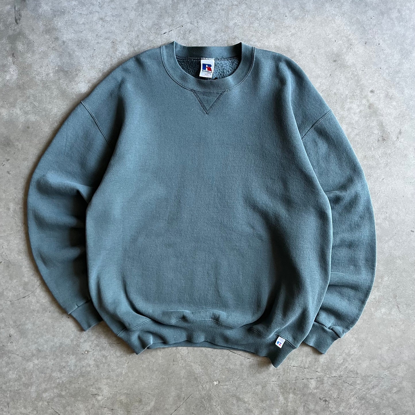 Vintage Pine Forest Slate Green Russell Athletic Sweatshirt