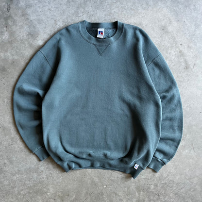 Vintage Pine Forest Slate Green Russell Athletic Sweatshirt