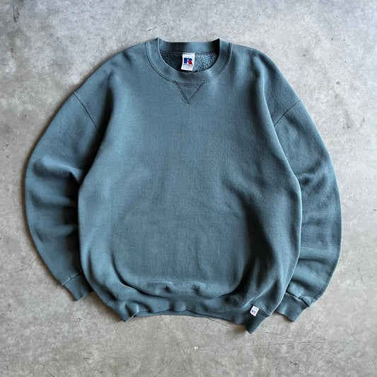 Vintage Pine Forest Slate Green Russell Athletic Sweatshirt