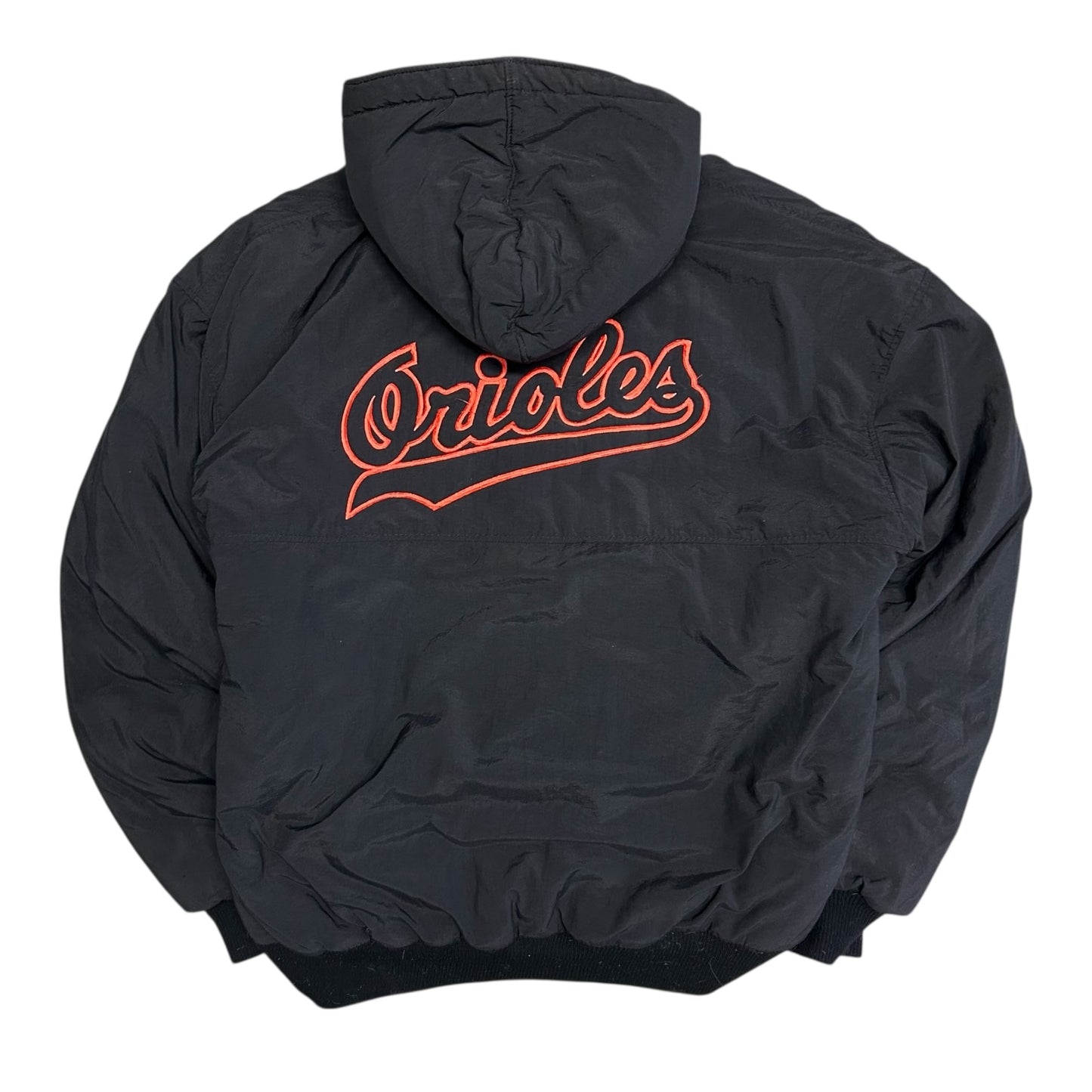 Vintage Baltimore Orioles MLB Black Zip Up Coat