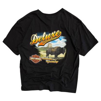 Y2K Harley Davidson Gillette Wyoming USA Women Tee