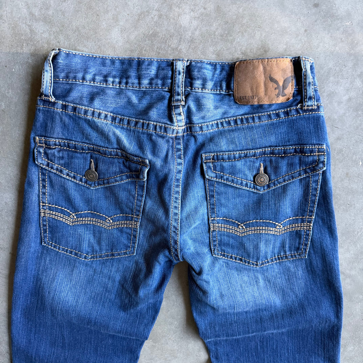 Y2K American Eagle Dark Blue Washed Jeans