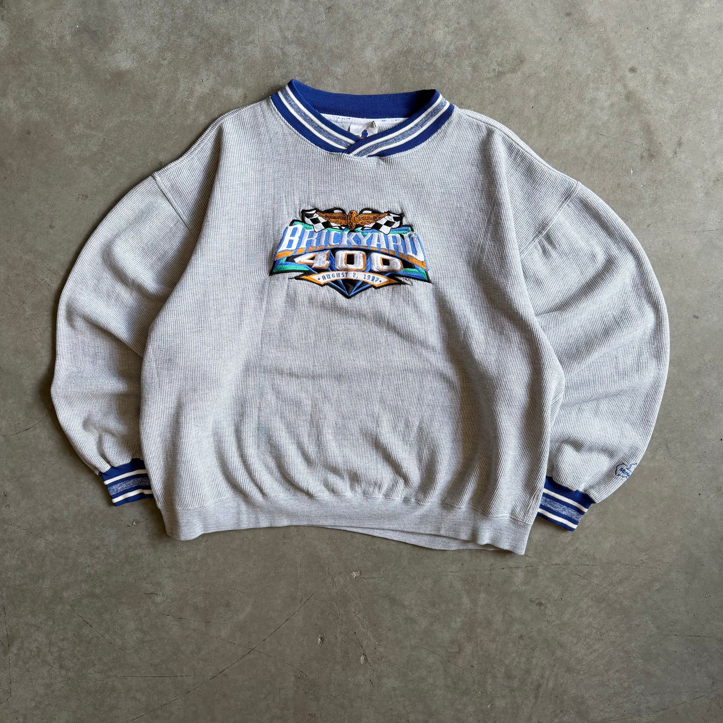 Vintage Midwest ‘97 Brickyard 400 Waffle Knit Sweatshirt