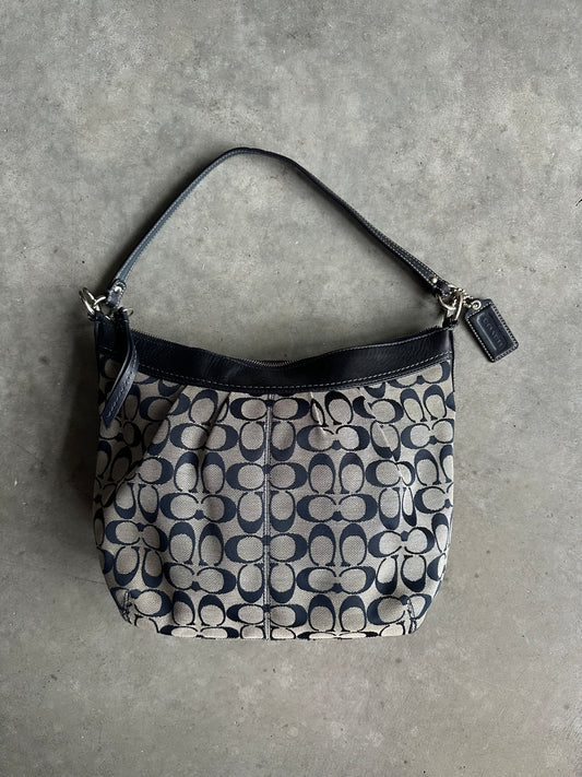 Coach Y2K Navy Blue Signature Ashley Hobo
