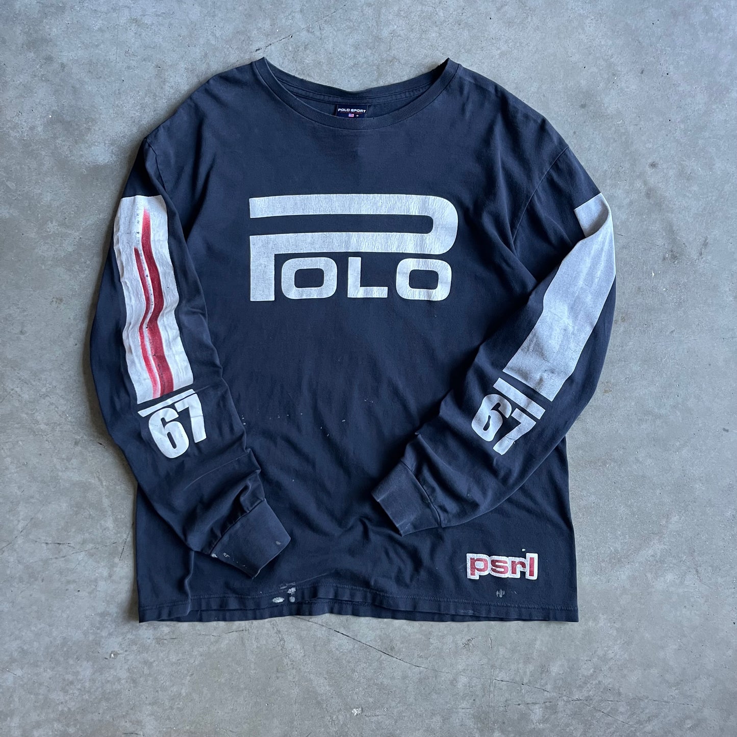 Vintage Polo Sport 67 L/S Navy Tee