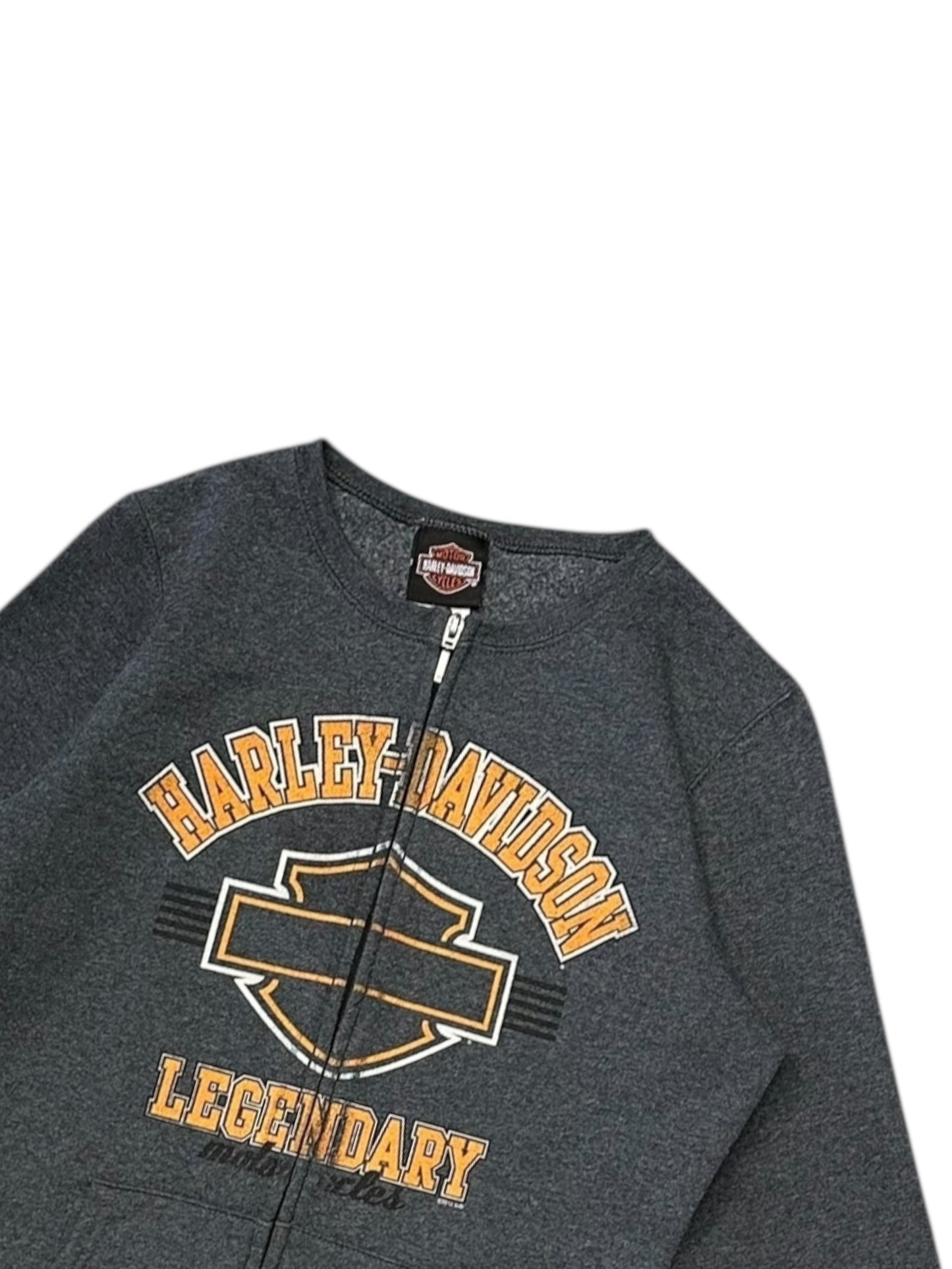Women’s Harley Davidson Grey Crew Neck Zip Up