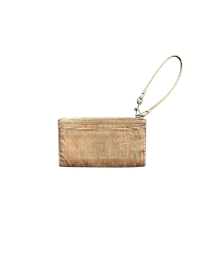 Coach Y2K Poppy Beige/Metallic Wristlet