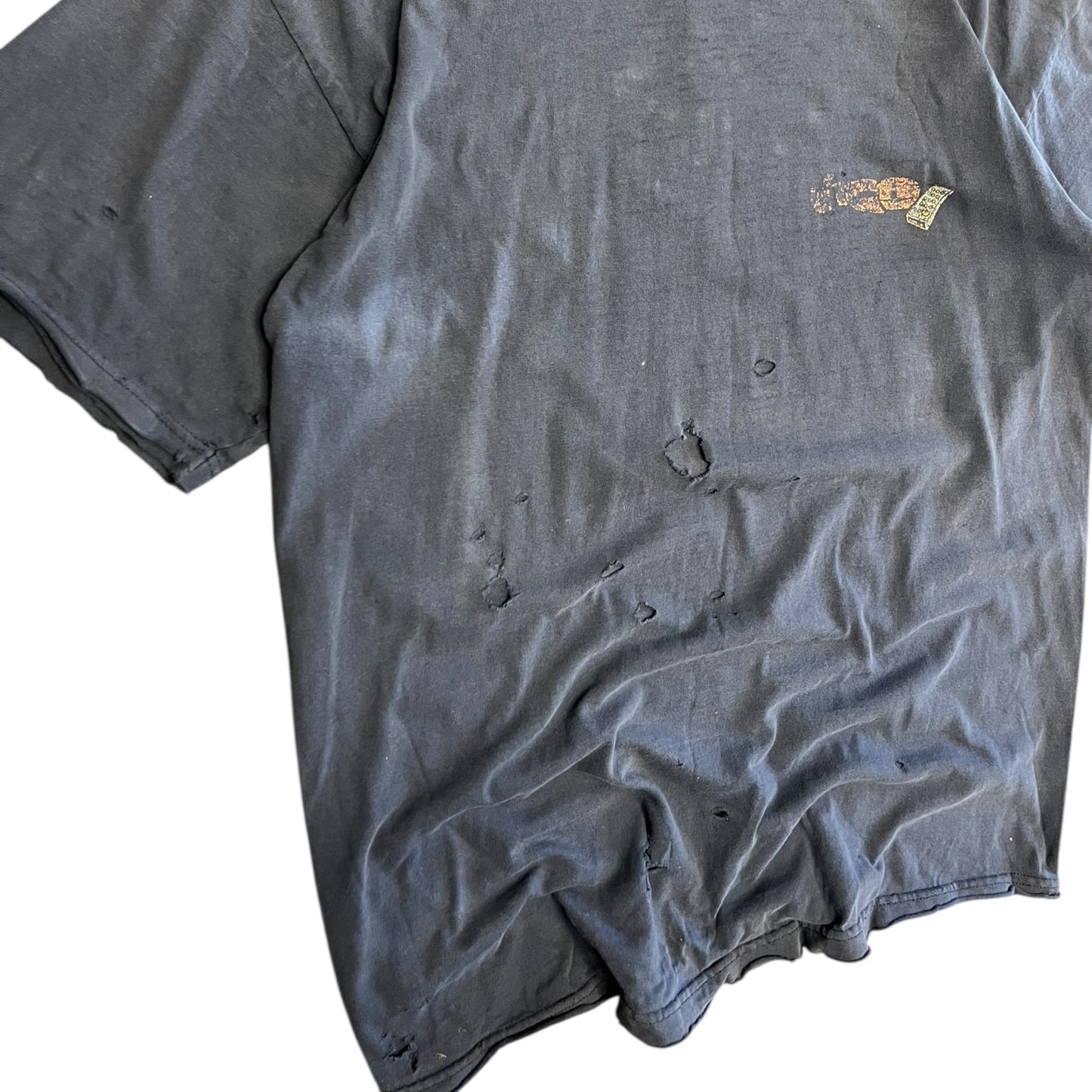 Vintage Distressed Thrashed JNCO Lazy Boy Navy T Shirt