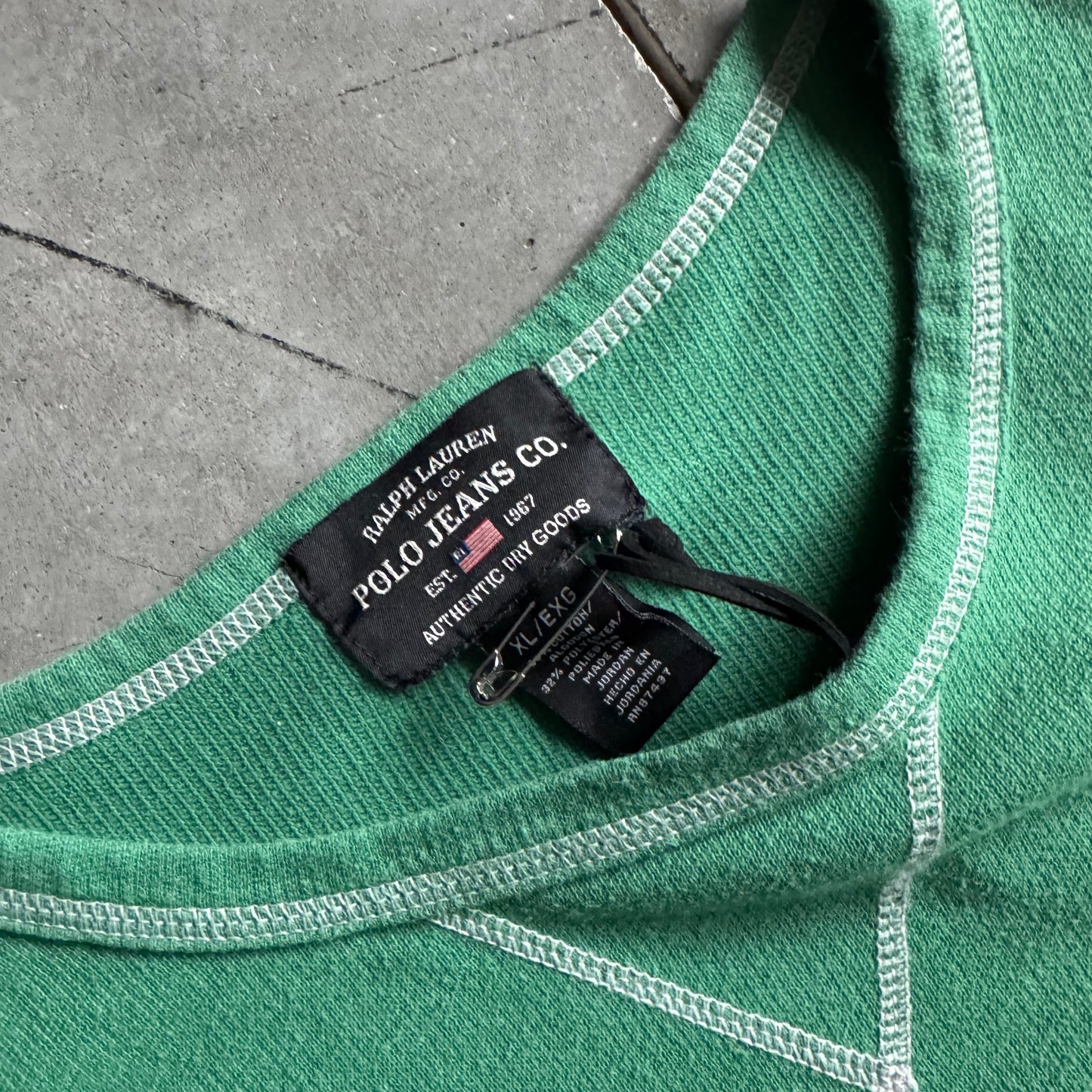 Y2K Polo Green/Yellow Graphic Long Sleeve
