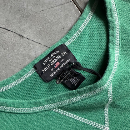 Y2K Polo Green/Yellow Graphic Long Sleeve