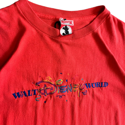 Vintage Disney Mickey Inc Walt Disney World Embroidered T Shirt